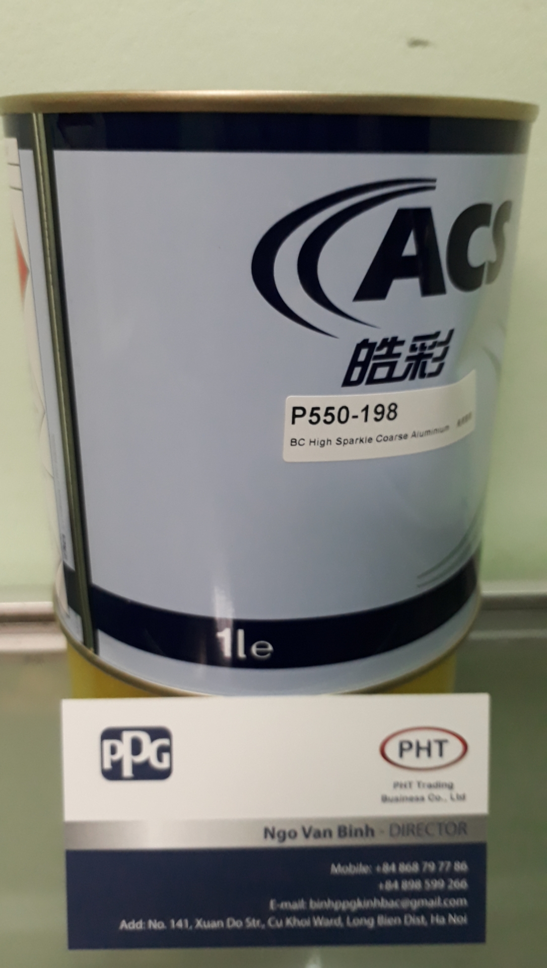 Sơn gốc màu bạc thô ánh lấp lánh cao P550-198